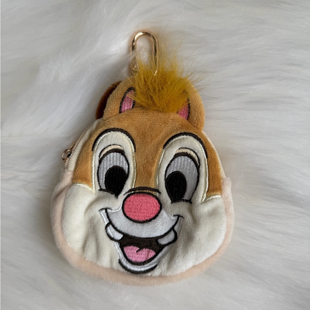 Disney Parks Chip and Dale pouch bag charm Pink